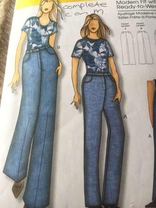 PATTERN BUTTERICK 5403 (CONNIE CRAWFORD)(COMPLETE CUT ON M) - JEANS (SIZE XS-S-M)