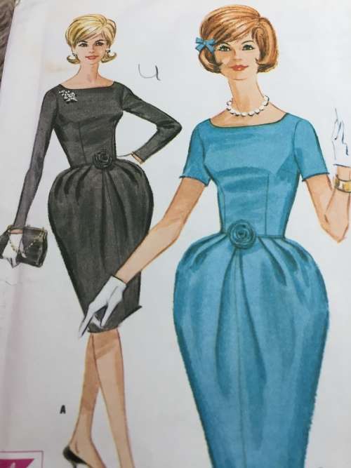 PATTERN MCCALL`S 6523*1962 (VERY VINTAGE, UNUSED) - DRESS WITH ATTACHED PETTICOAT (SIZE 14)