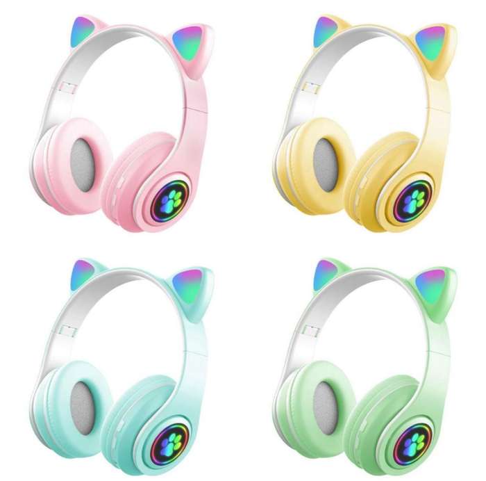 Cat Ear Wireless Bluetooth Headphone Led Light