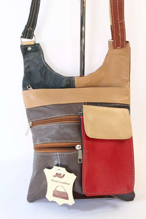 Real Leather Colour Shoulder/Messanger Bag- Enough room for all essentials!