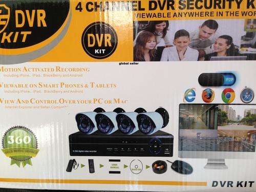 Complete 4 Channel H.264 CCTV System - IMPROVED CAMERAS WITH 800 TVL - INTERNET AND 3G PHONE VIEWING