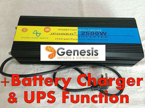 POWER INVERTER - 2500W PURE SINE WAVE Inverter with CHARGER & UPS  DC12V to AC220V