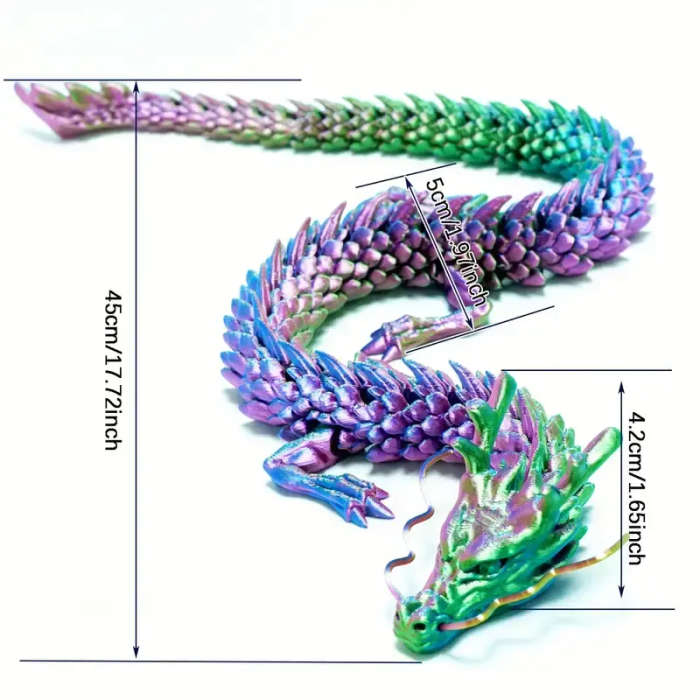 3D Printed One-piece Chinese Dragon