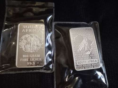 Big 5 Silver Bullion Bars 100g  3.22 oz pure Silver