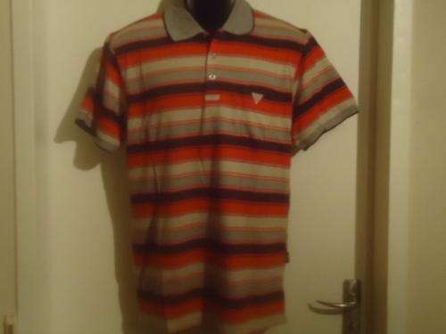 Striped Red/Grey GUESS Golfer - Small / Medium