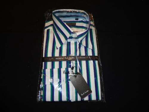 PAUL SMITH High Collar Shirt - Large Slim Fit