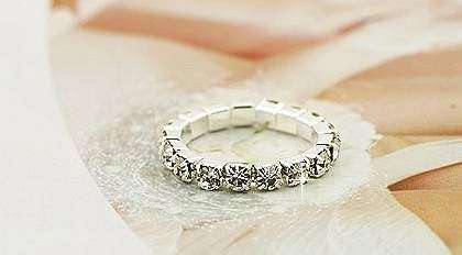 IMPORTED STOCK! Striking ***ICE RINK*** Silver Clad Ring! (Fits ALL Sizes)