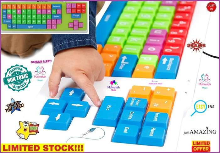**ULTRA FABULOUS***NEW***LARGE FONT COLORFUL USB KEYBOARD***BUY PER ITEM**