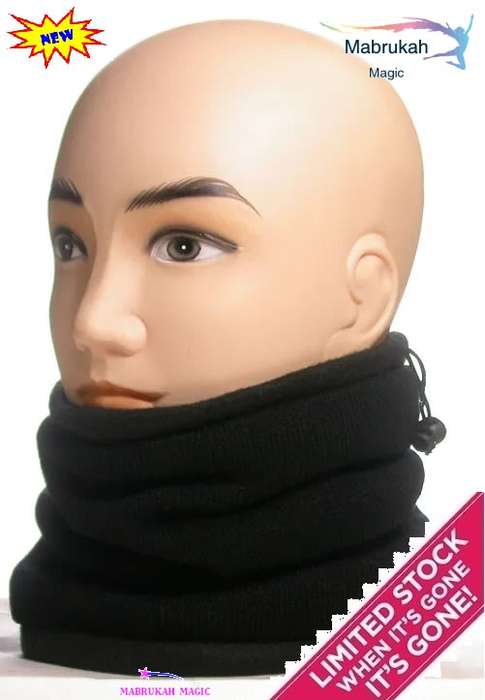 *LAST LOT*COMFY,STYLISH & WARM*BLACK*UNISEX MULTIPURPOSE POLYESTER FLEECE NECK WARMERS*BID PER ITEM*