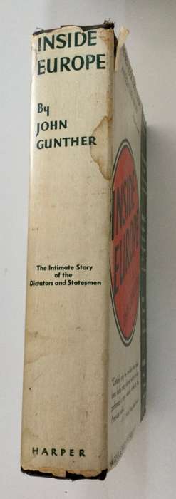 Inside Europe - John Gunther. Hardcover w/dj. 1940