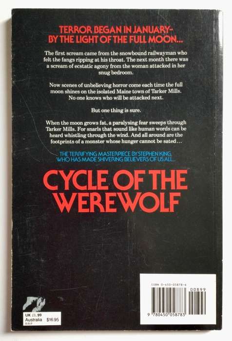 Cycle of the Werewolf - Steven King. ILLUSTRATED. 1st Paperback Ed., 5th Impr. 1992