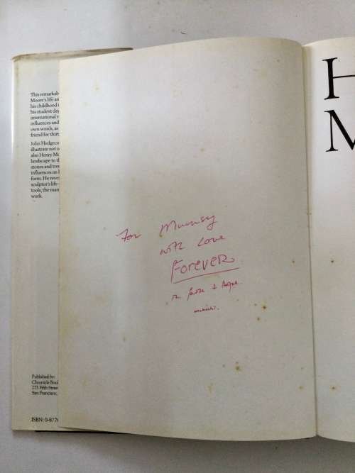 My Ideas, Inspiration and Life as an Artist - Henry Moore. Hardcover w dj, 1st Ed. 1986