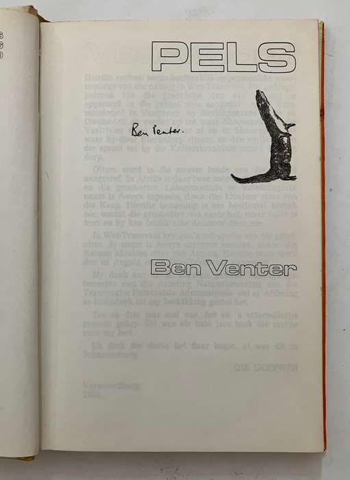 Pels - Ben Venter. SKAARS GETEKENDE Hardeband, 1e uitg. 1969