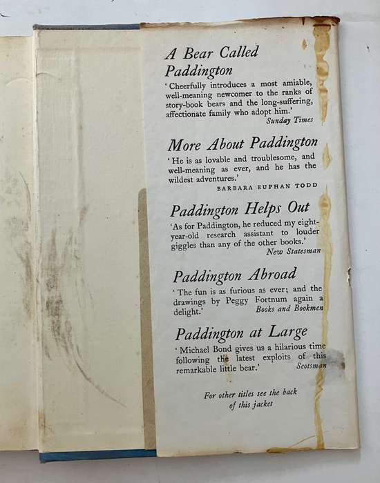 Paddington Abroad - Michael Bond. Hardcover w/dj. 1st Ed. 4th Impr. 1968