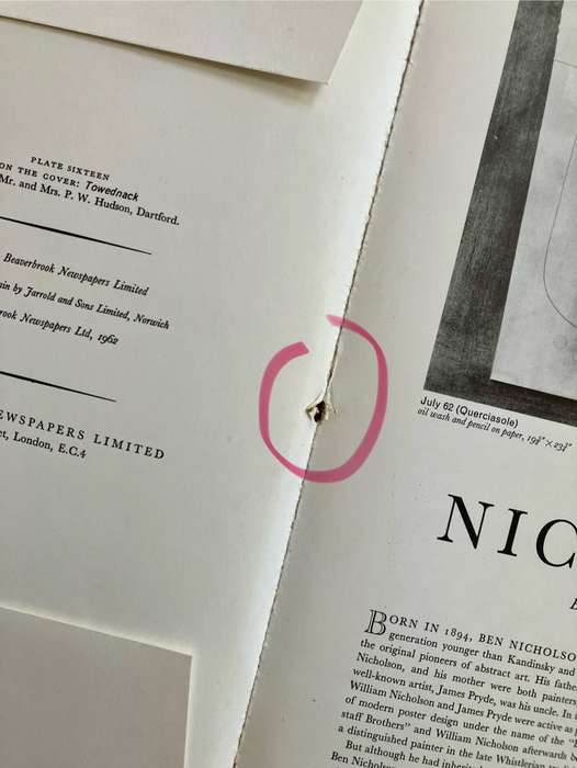 Ben Nicholson - Ronald Alley. SCARCE softcover. 1962