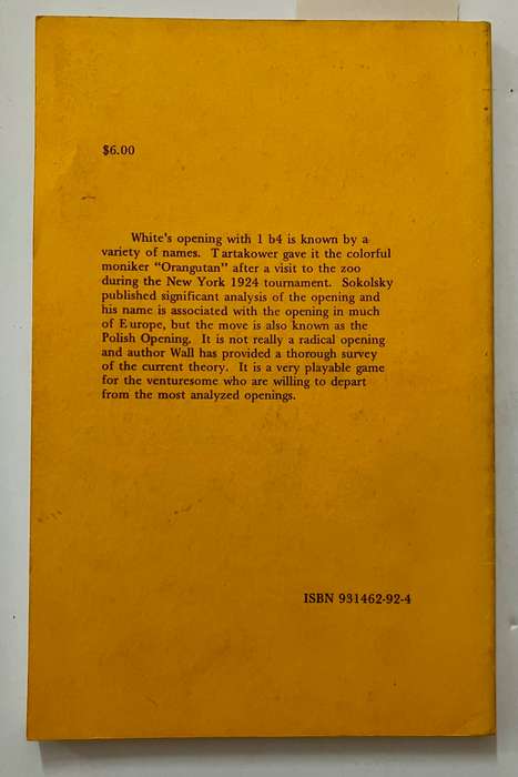The Orangutan 1 b4 - Bill Wall. Softcover, 1989