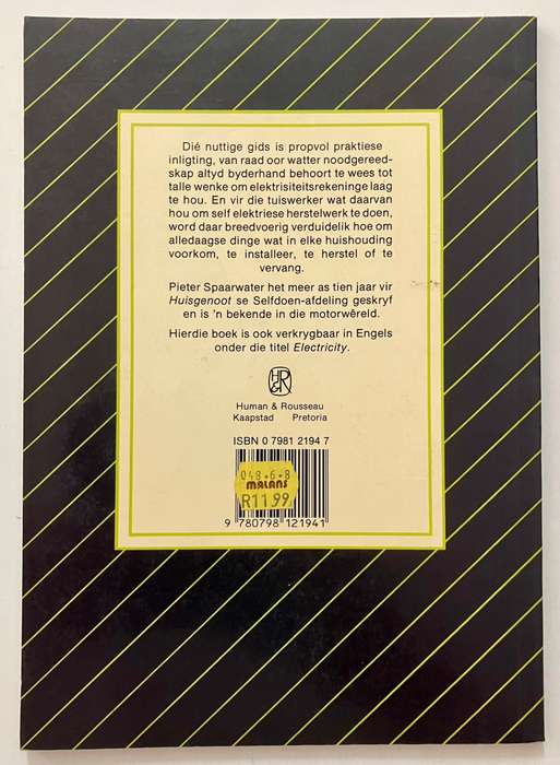 Elektrisiteit - Pieter Spaarwater. Sagteband. 1e Uitg. 1987
