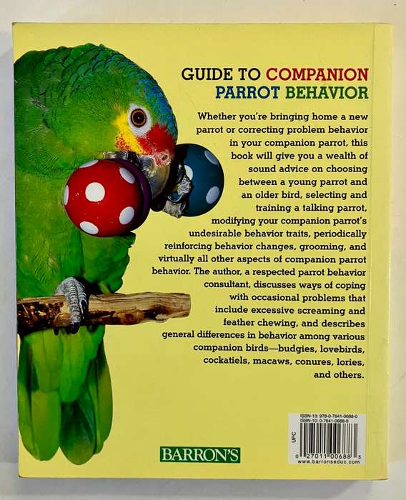 Guide to Companion Parrot Behaviour - Mattie Sue Athan. Softcover 1st Ed, 1999