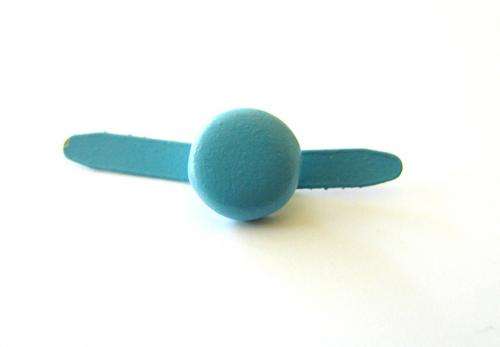 8mm Blue Round Metal Brads (Sold in Pack of 4 Pieces)