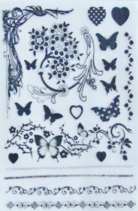 Sheet of Rub-Ons - Butterflies & Other
