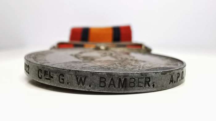 UNC | Full Size | QSA | 3rd Type Medal | 3 Clasps | 602 CPL G. W. Bamber, A.P.O. Corps