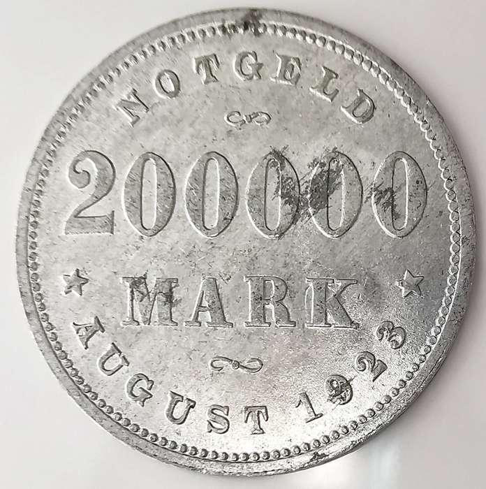 1923 | 200 000 Mark | German Notgeld | Hamburg | 23 mm