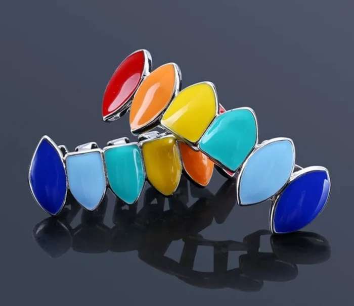Teeth Grillz - 69 Rainbow Style A Grade Quality