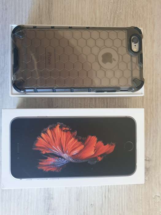 iPhone 6s, 16GB, Space Gray with protective cover (No charger or cable)