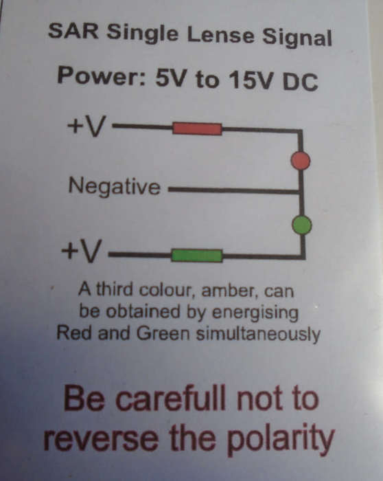 HO SCALE - SAR SINGLE LENSE SIGNAL