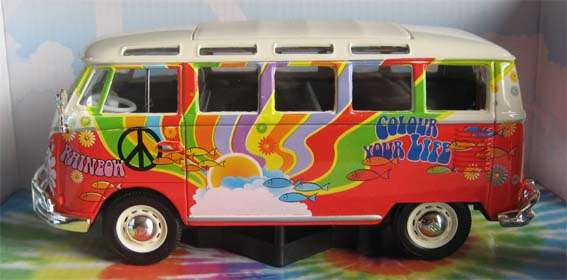 VW VAN T1 SAMBA by MAISTO in 1/24 SCALE (NIB) - HIPPIE ERA