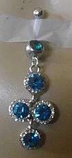 PRETTY TURQUOISE DANGLE BELLYRING