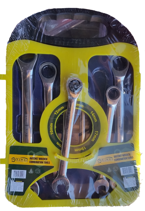 Chrome Vanadium Wrench Ratchet Spanner Combo