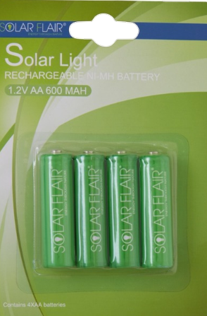 SolarFair AA 1.2V (600maH) Last Pack