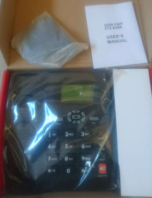 Wireless Gsm Desk Mobile Phone (GSM/FWP 6588) - (Rechargeable and Mobile) - Box Wear - Unit As New!