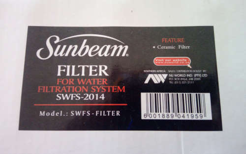 3 pack Sunbeam Water FIlter Ceramic Filters - New Shape for (SWFS  2014 & SMWP 14A) R30 addition p/p