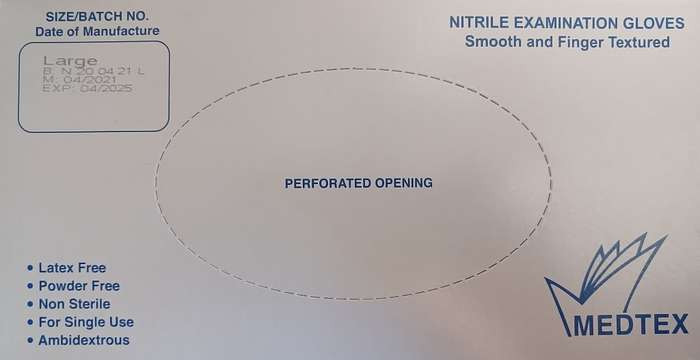 (200 piece) Nitrile Powder Free Multipurpose Disposable Gloves (Small/Large/X-Large)