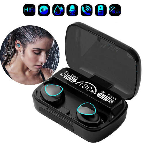 M10 TWS Wireless Earphones Waterproof Sports Earbuds HIFI Stereo Noise Canceling Music Earphones