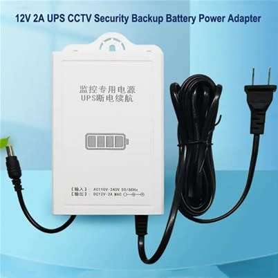 12V2A UPS Battery Backup Uninterruptible Power Supply for Wifi Router Wall Mount Backup Power Adapte