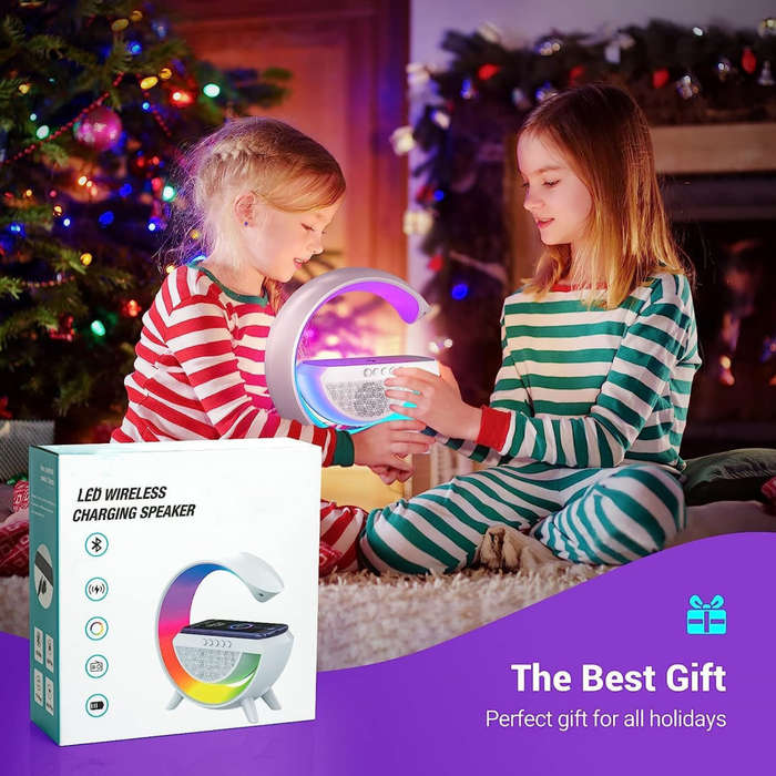 G Letter Bluetooth Speaker 3-in-1 Wireless Charger Bluetooth Speaker Home Office Party Bedside Lamp
