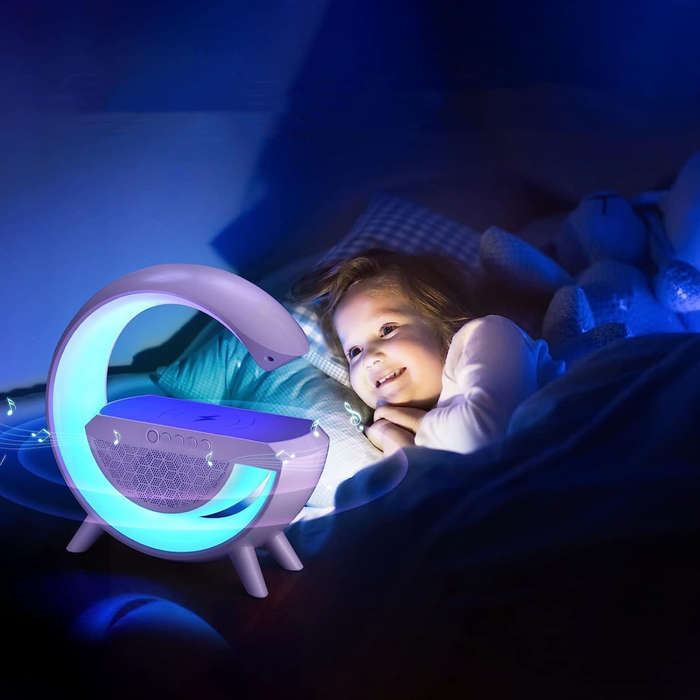 G Letter Bluetooth Speaker 3-in-1 Wireless Charger Bluetooth Speaker Home Office Party Bedside Lamp
