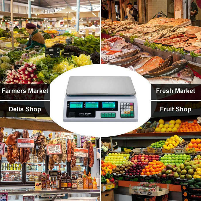 40kg digital weight price scale price calculation food scale for supermarket butcher shop