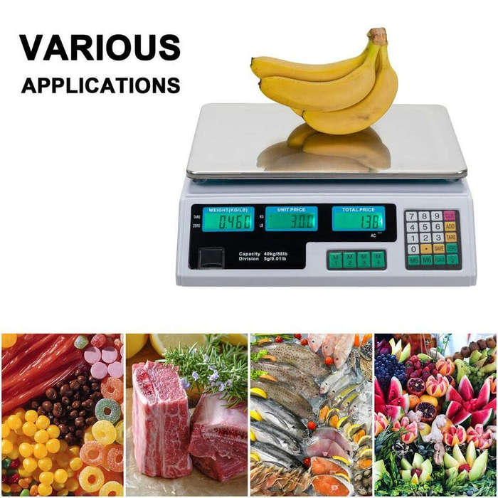 40kg digital weight price scale price calculation food scale for supermarket butcher shop