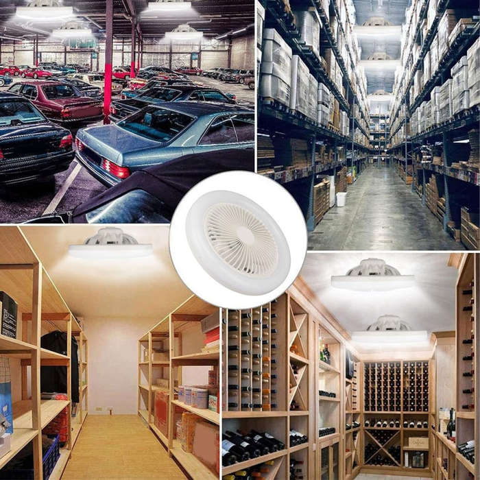 2-in-1 Ceiling Fan E27 LED Bulb Electric Fan LED Ceiling Light