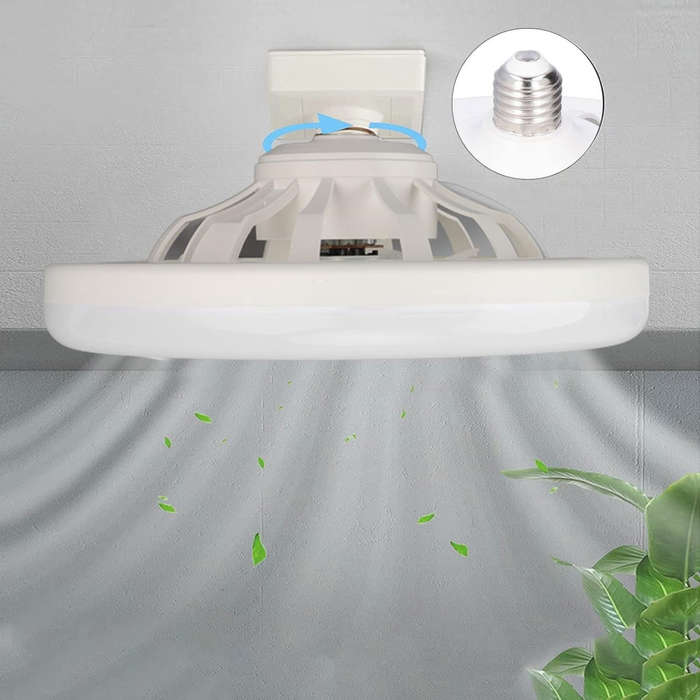 2-in-1 Ceiling Fan E27 LED Bulb Electric Fan LED Ceiling Light