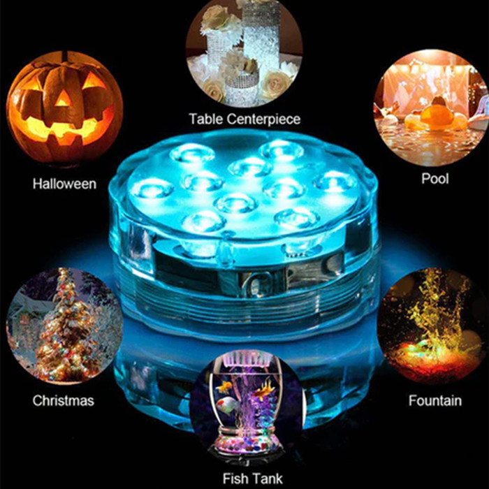 7 colors waterproof RGB swimming pool LED light aquarium, landscape light portable remote control
