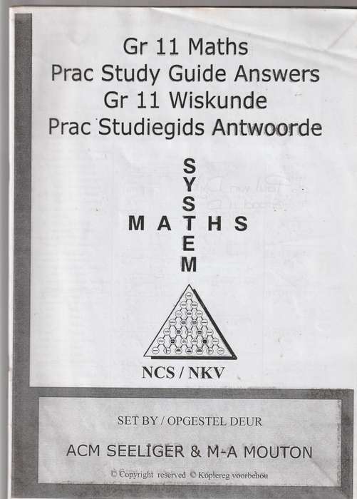 Wiskunde Studiegids Graad 11 + Studie Gids Antwoorde