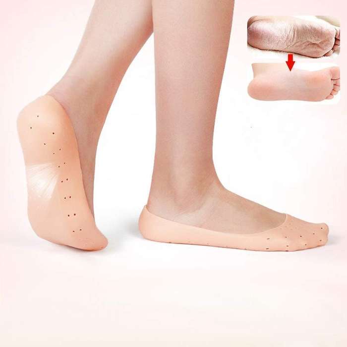 Two Pairs Of Silicone Feet Moisturizing Socks-Care Foot Socks