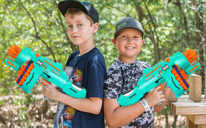 Automatic Electric Toy Foam Blasters & Guns with 200 Foam Bullets, 20-Dart Rotating