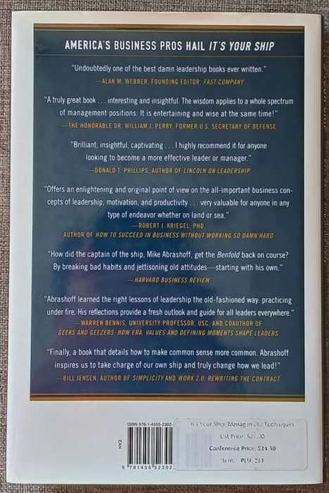 It`s your ship - Captain D. Michael Abrashoff Management techniques