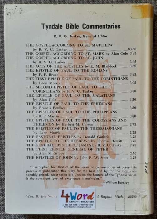 Tyndale Commentaries on First Corinthians - Leon Morris